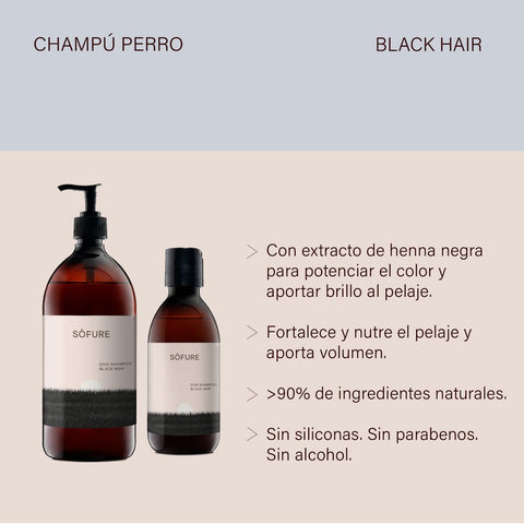 Champú Para Perros Con Extractos Naturales - Pelo Negro