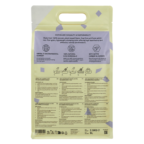 Lecho Natural Aglomerante de Tofu con Carbón Activo 6L